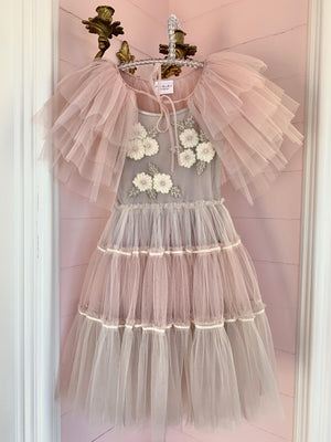 Rose Tulle Capelet
