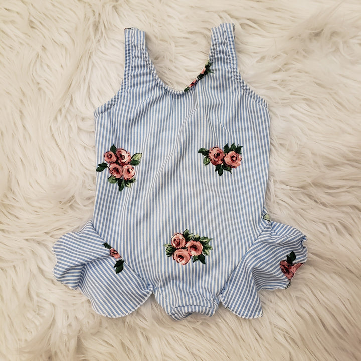 Stripe Rose Infant Suit