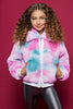 Tie Dye Faux Fur Jacket