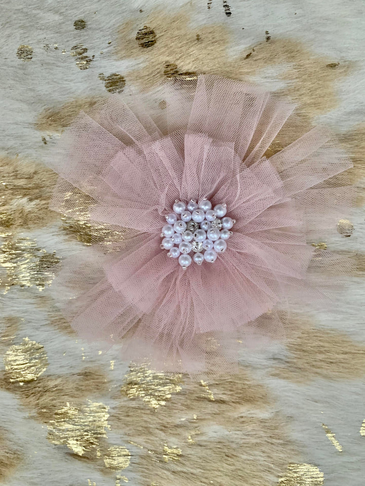 Rose Tulle Clip
