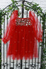 Red Sparkle Babydoll Dress