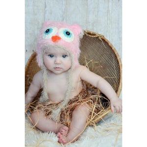 Daisy Baby Knit Fisher Hat in Pink, Blue or Chocolate