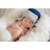 Daisy Baby Knit Aviator Flynn Hat in Pink and Navy