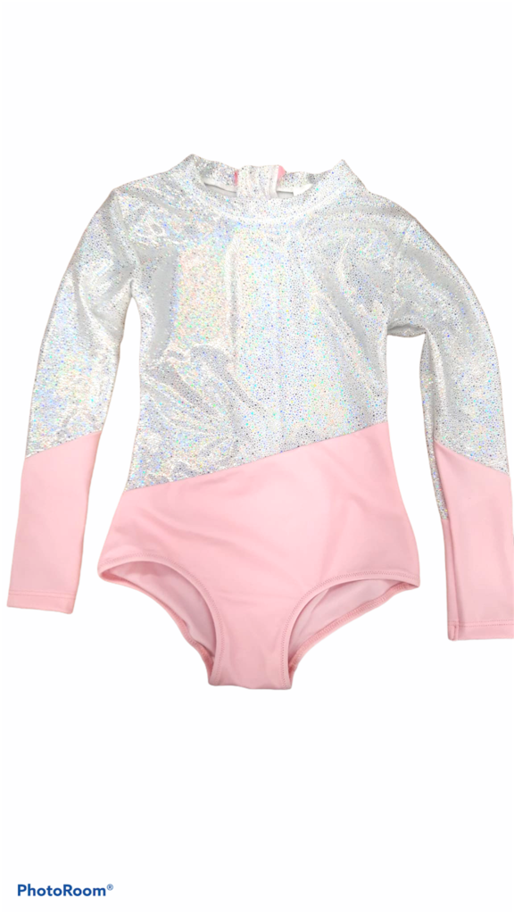 Glitter White Candy Bathing Suit