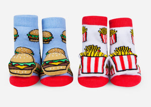 Waddle Burger and Fries Rattle Socks