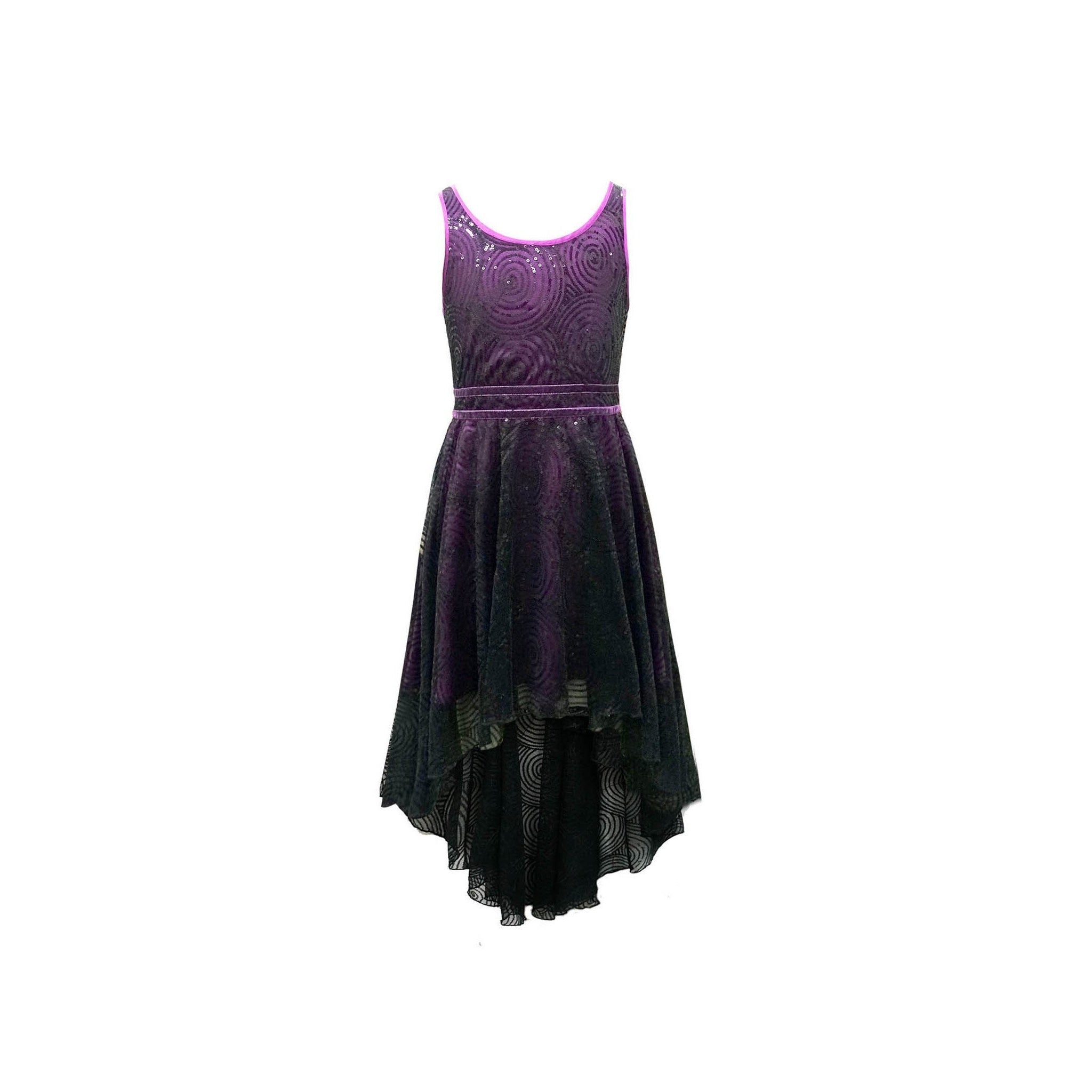 Hannah Banana Purple and Black Dress