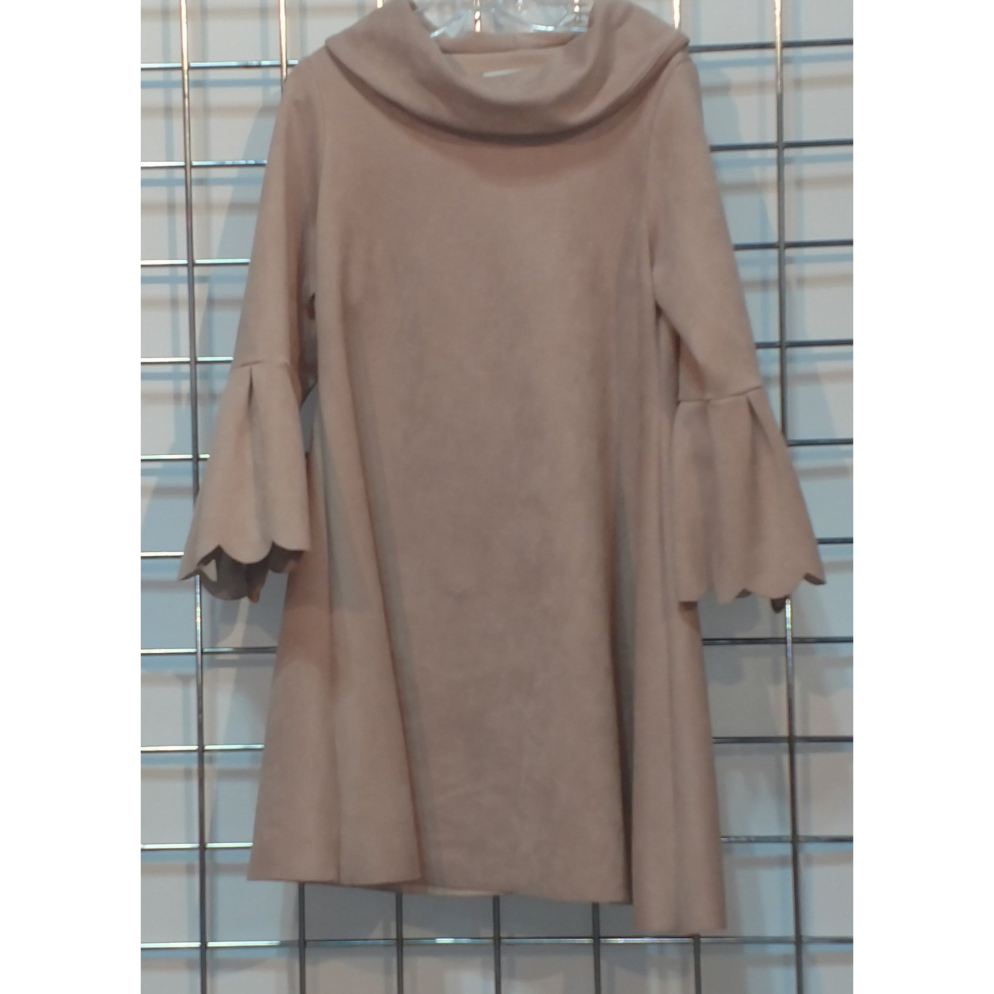 Luli & Me Faux Suede Swing Dress