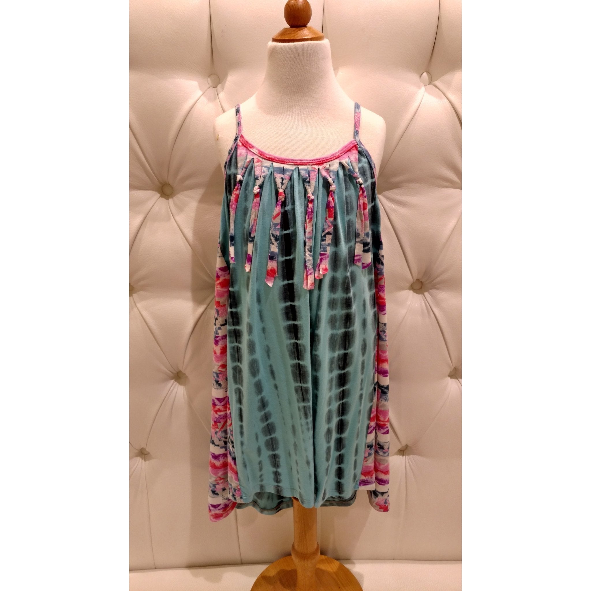 Truly Me Tie Dye Fringe Dress