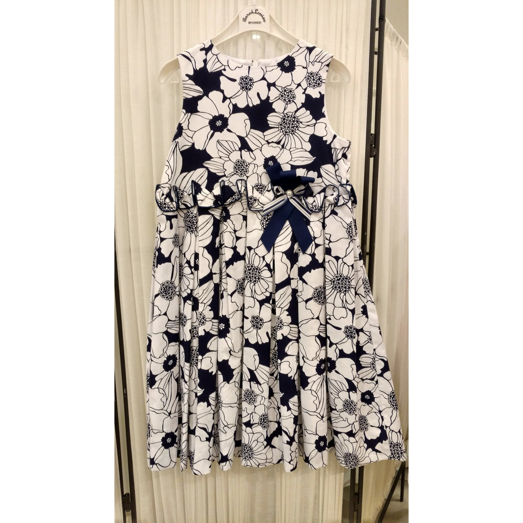 Sarah Louise Navy Pattern Dress