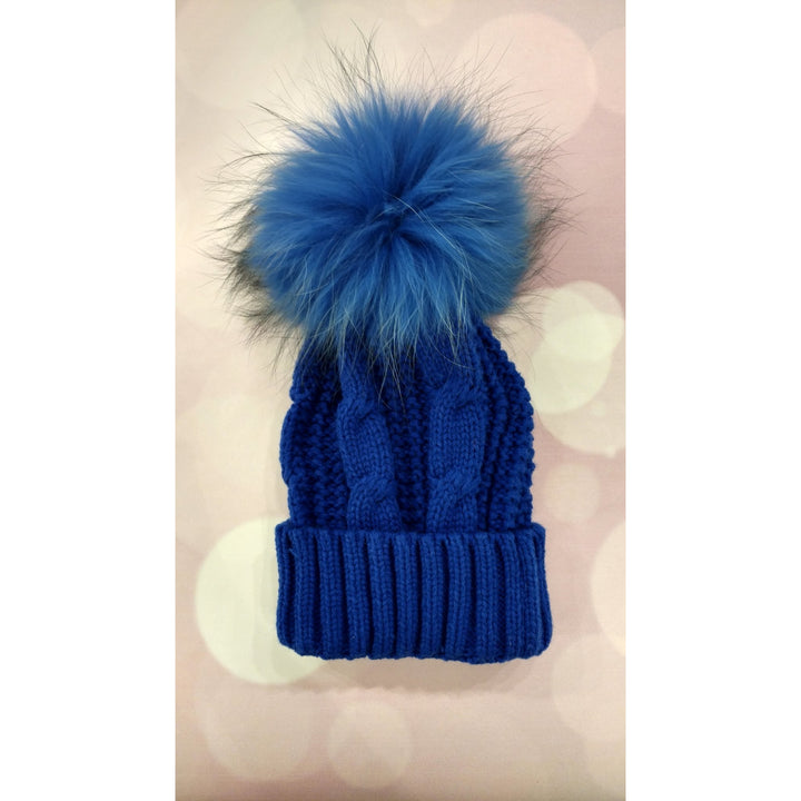 Cable Knit Pom Hat