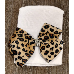 Cradle Cuties Leopard Bow Hat