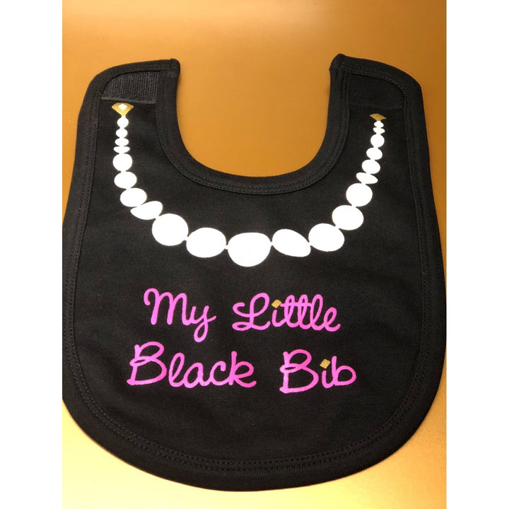 Sara Kety My Little Black Bib velcro baby