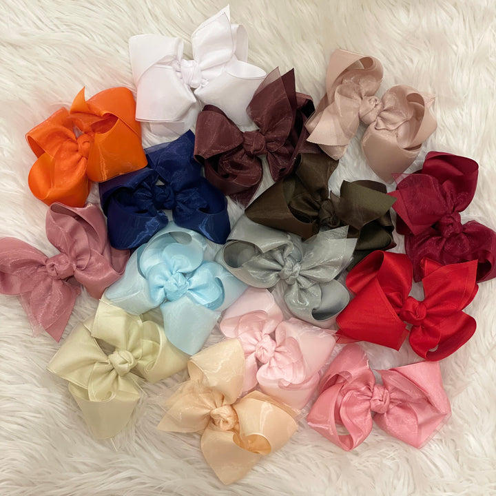 Organza Layered Bow Clip