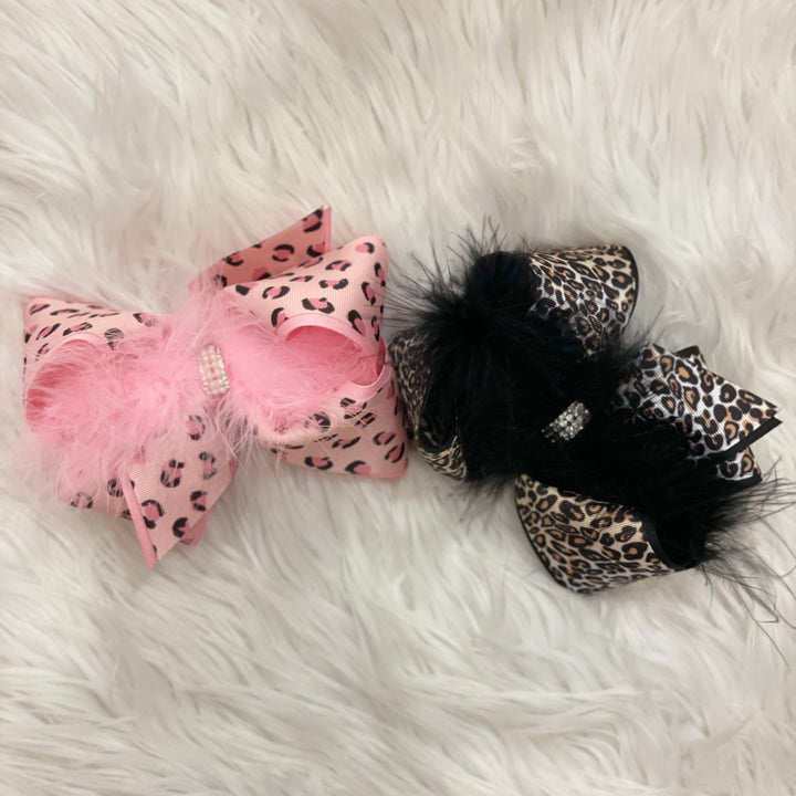 Leopard Bow Clip