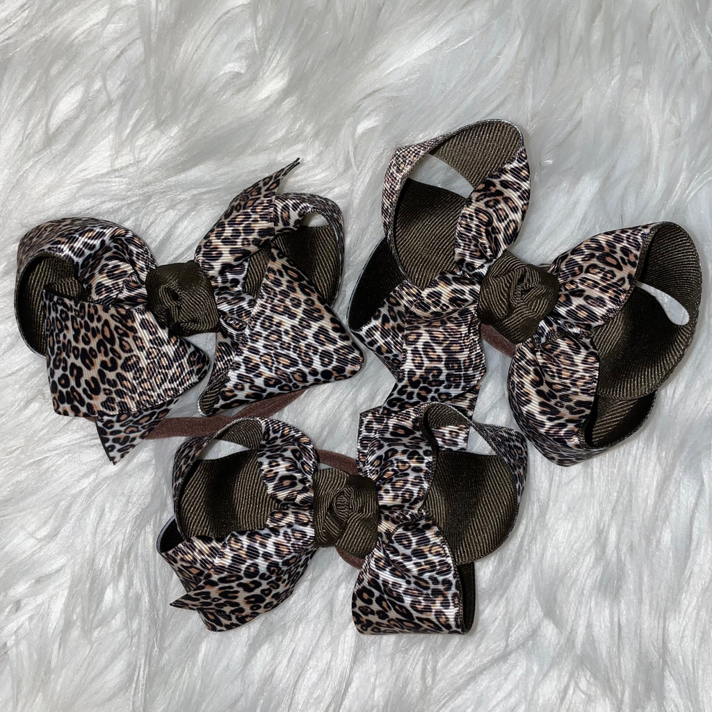 Leopard Bow Headband