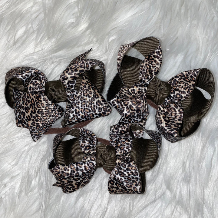 Leopard Bow Headband