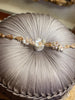 White and Gold Pearl Flower Headband
