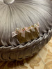 Light Pink and Gold Ribbon Bow Hair Comb