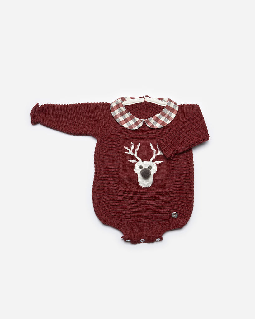 Burgundy Reindeer Onesie