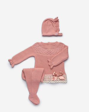 Pink Knit 3 Piece Set