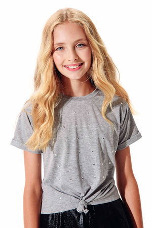 Heather Gray Knotted Tee