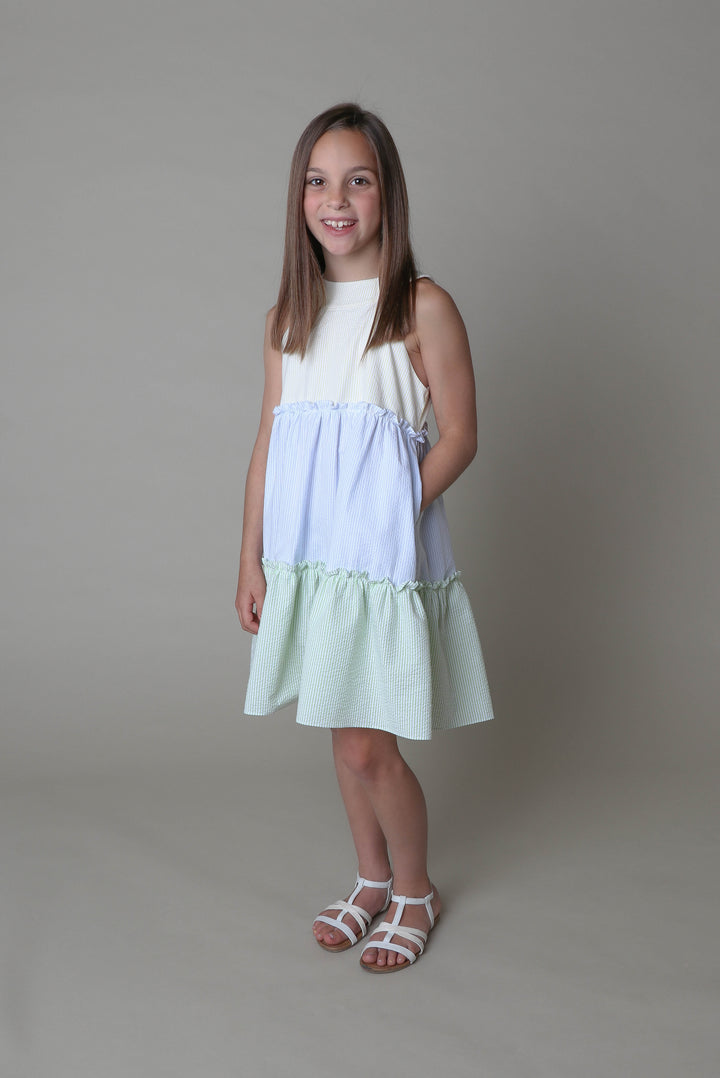 Luli & Me Tiered Mix Dress