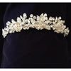 Lavish Foliage Crystal Communion Flower Girl Tiara