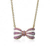 twin stars molly glitz bow stripe bowtique necklace