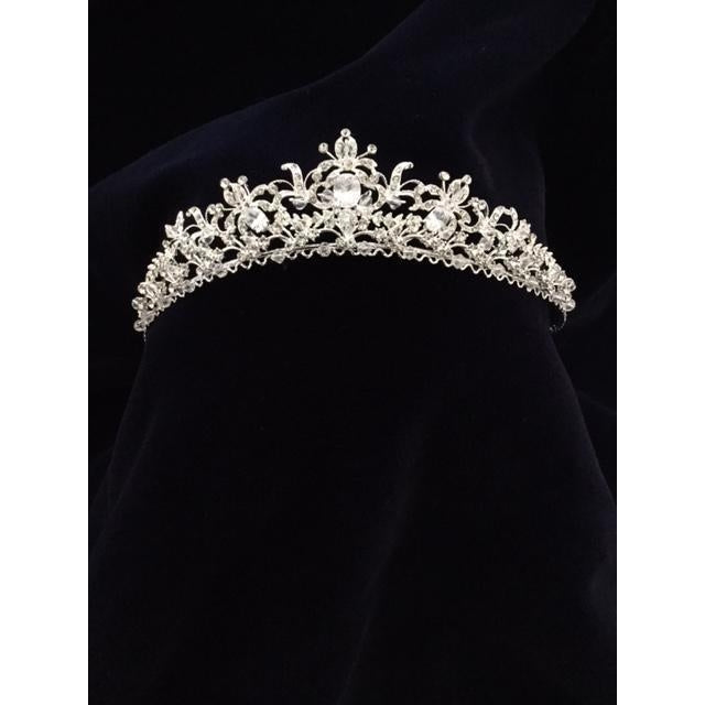 Fleur Crystal Silver Communion Tiara