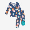 Posh Peanut Homer Tie Front Kimono Set