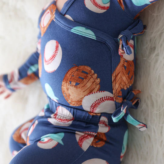 Posh Peanut Homer Tie Front Kimono Set