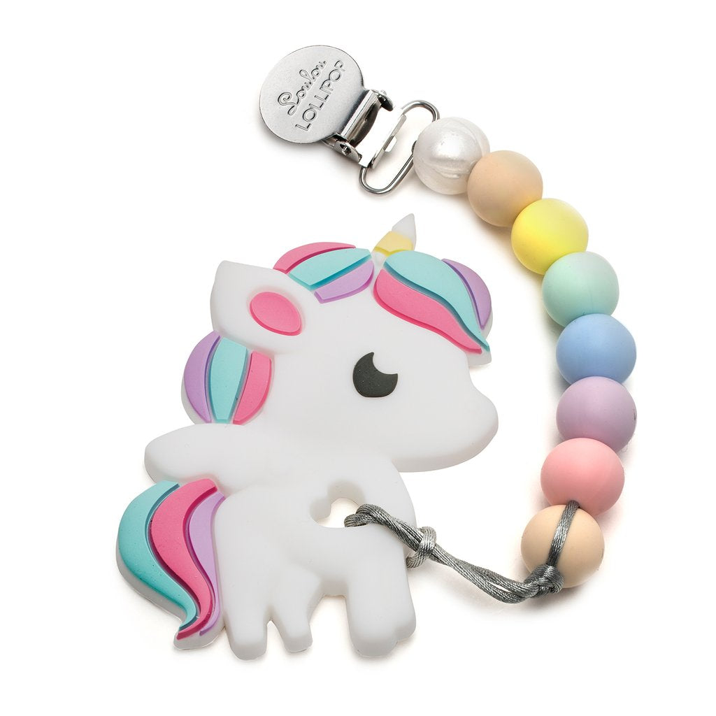 Rainbow Unicorn Silicone Teether Set