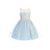 Blue White Luxe Embroidered Mesh With Pearl Trim Flower Girl Dress 