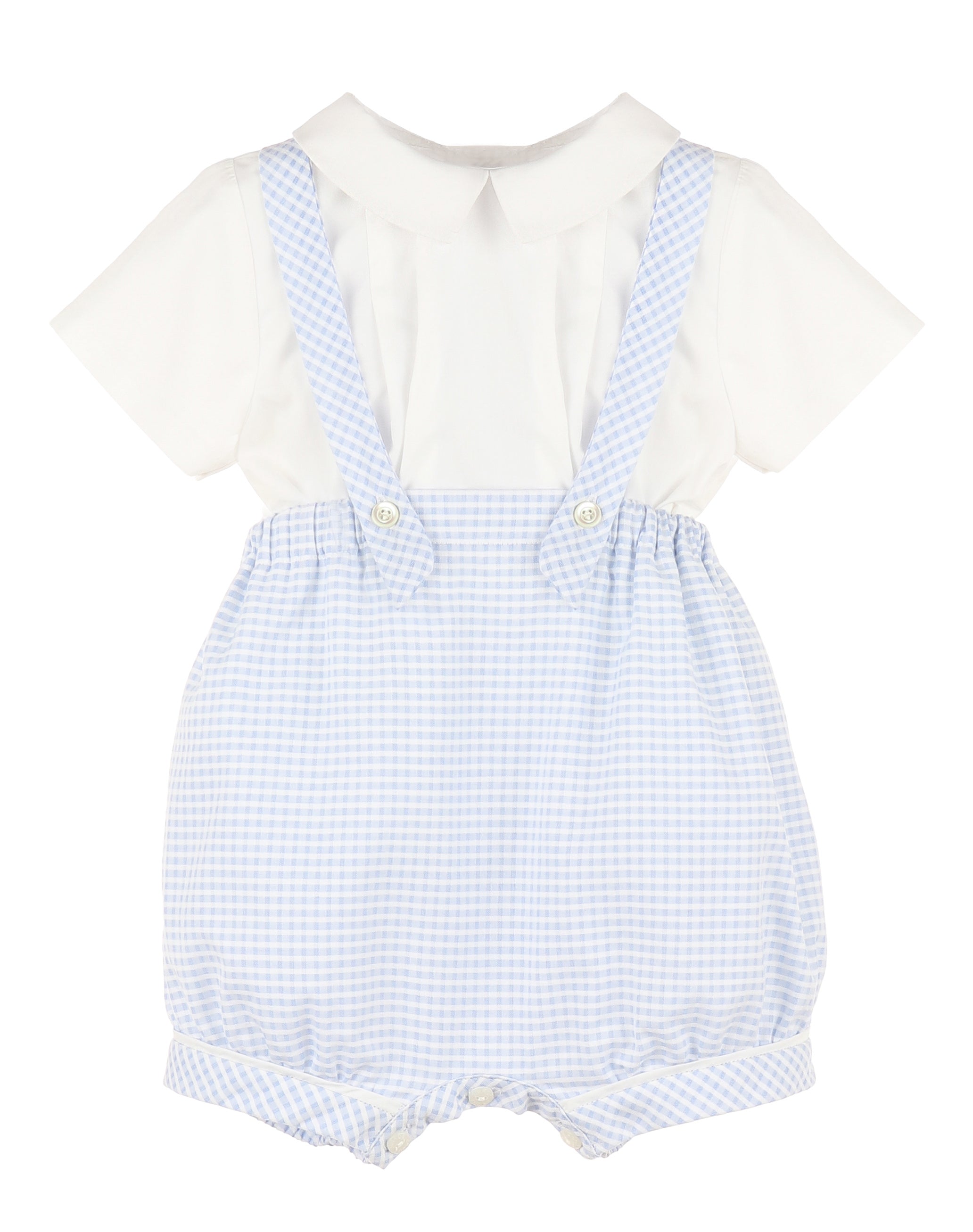 Baby Blue Check Overall