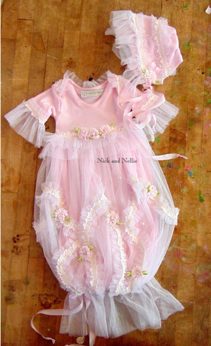 Sugar Gown and Bonnet Set