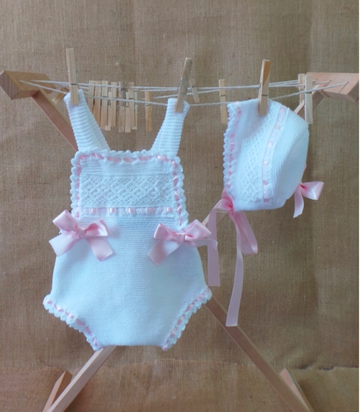 Nini Pink and White Romper