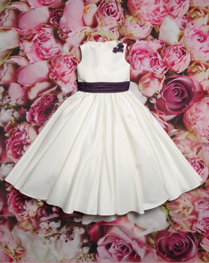 Emma Bridal Ivory Satin Dress