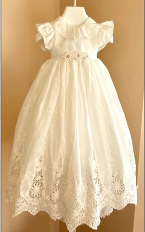 Elegant Cotton Lace Gown