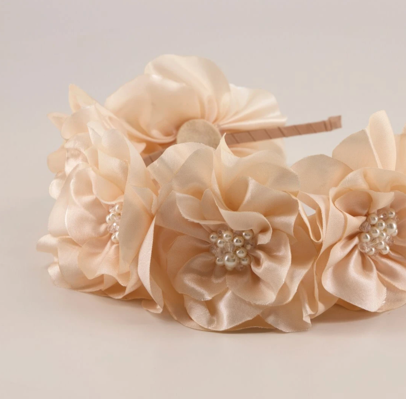 True Flower Headband in White or Champagne