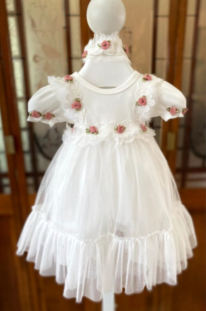 Vintage Tulle Romper Dress