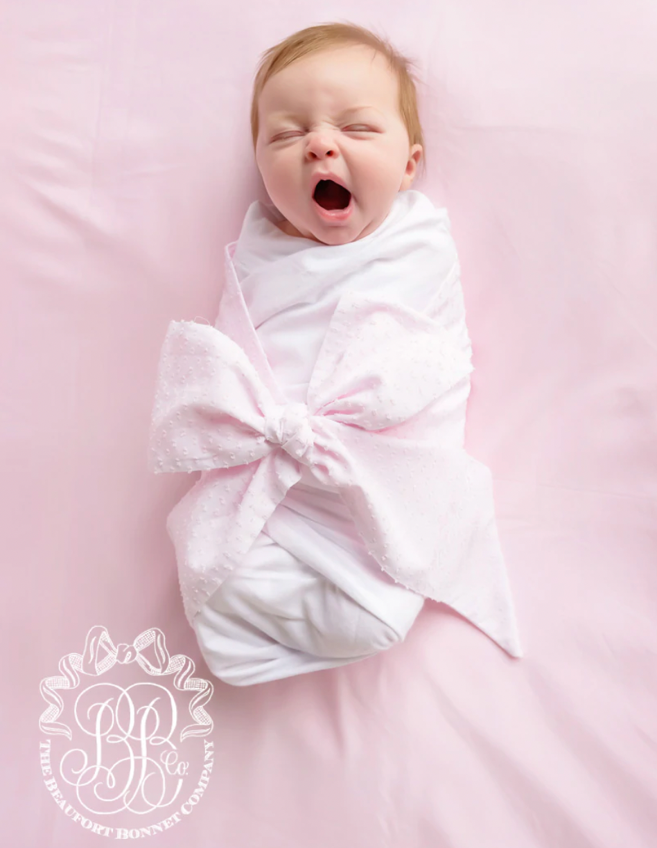 Pink bow deals swaddle