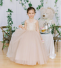 Lace Back Flower Girl Dress