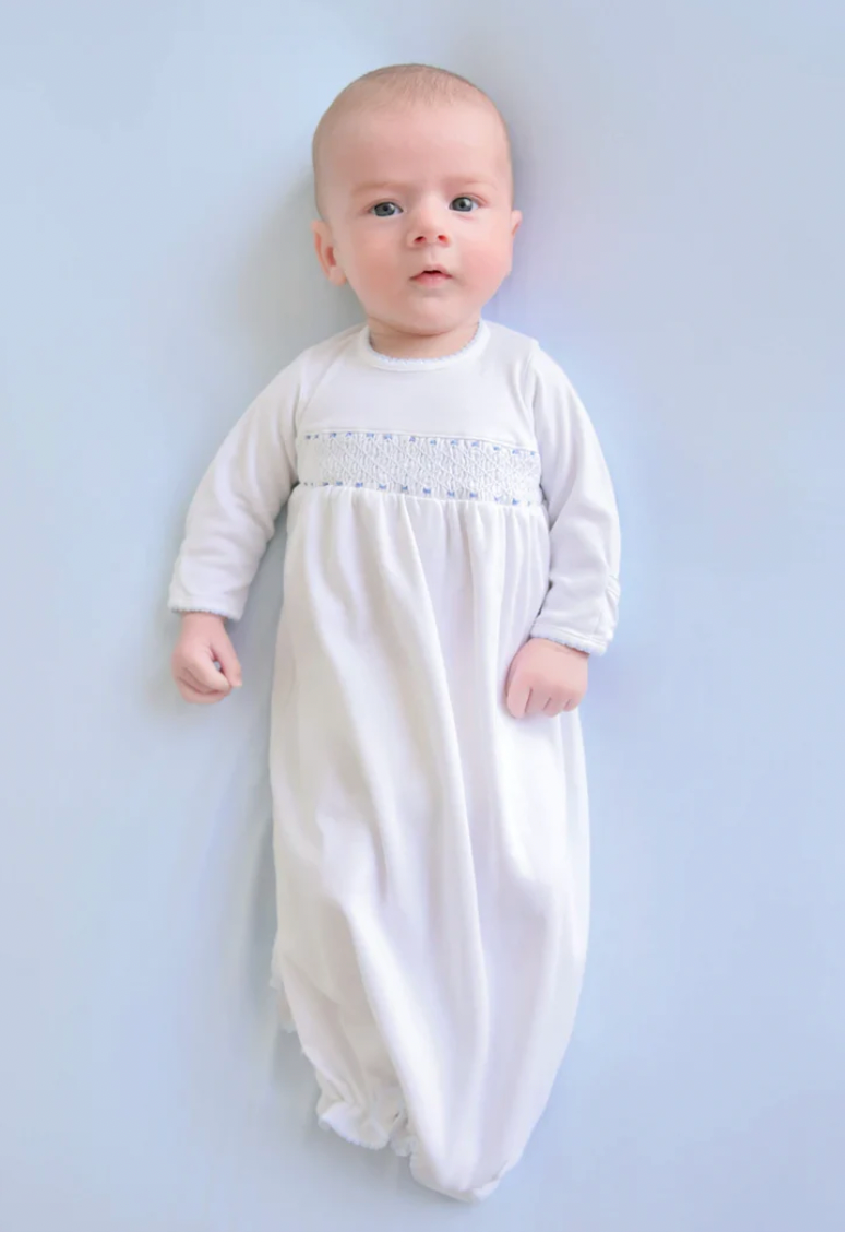 Sweetly Smocked Gown in Blue