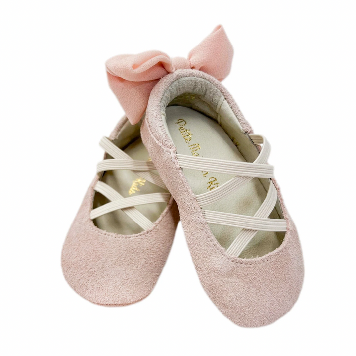 Suede Ballerina Pram Shoes