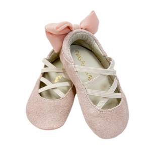 Suede Ballerina Pram Shoes