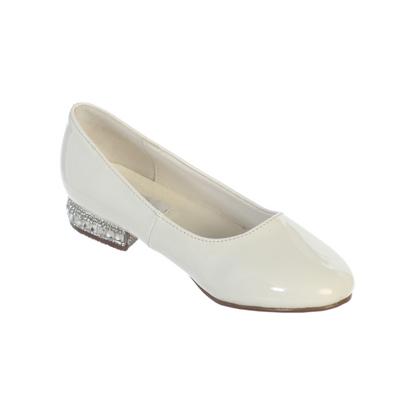 Ivory Crystal Heel Shoe