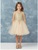 Pageant Dress with Gold Lace