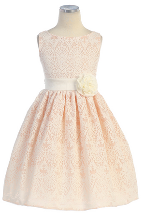 Peach Victorian Lace Dress