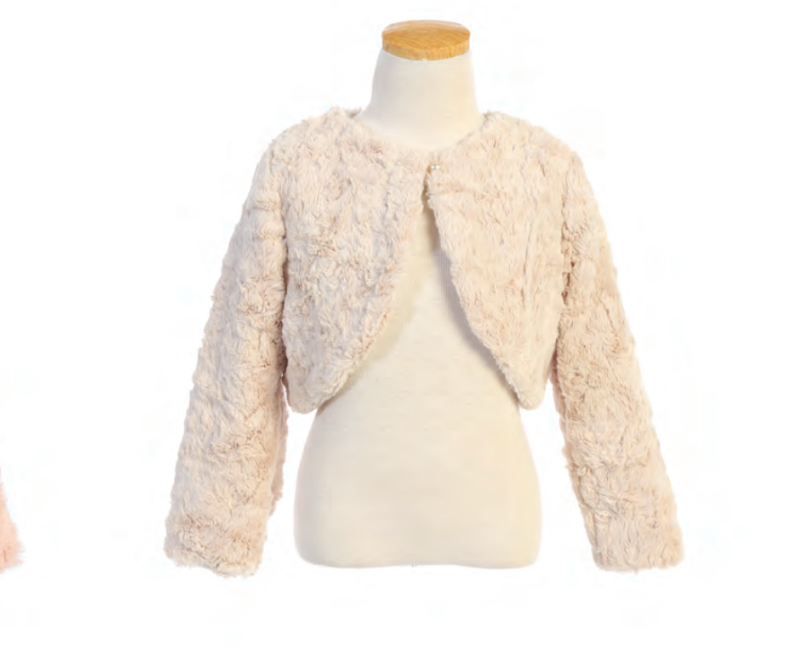 Champagne Faux Fur Bolero