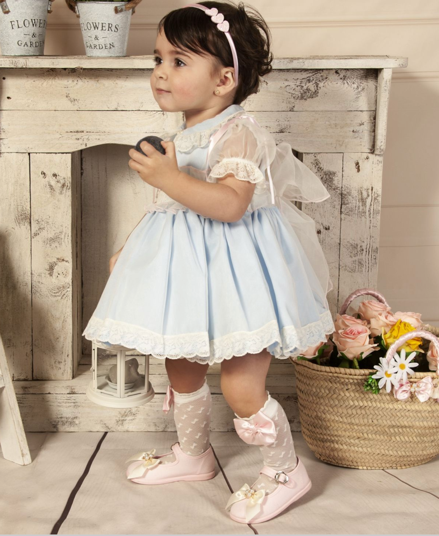 Smocked Baby Blue Dress